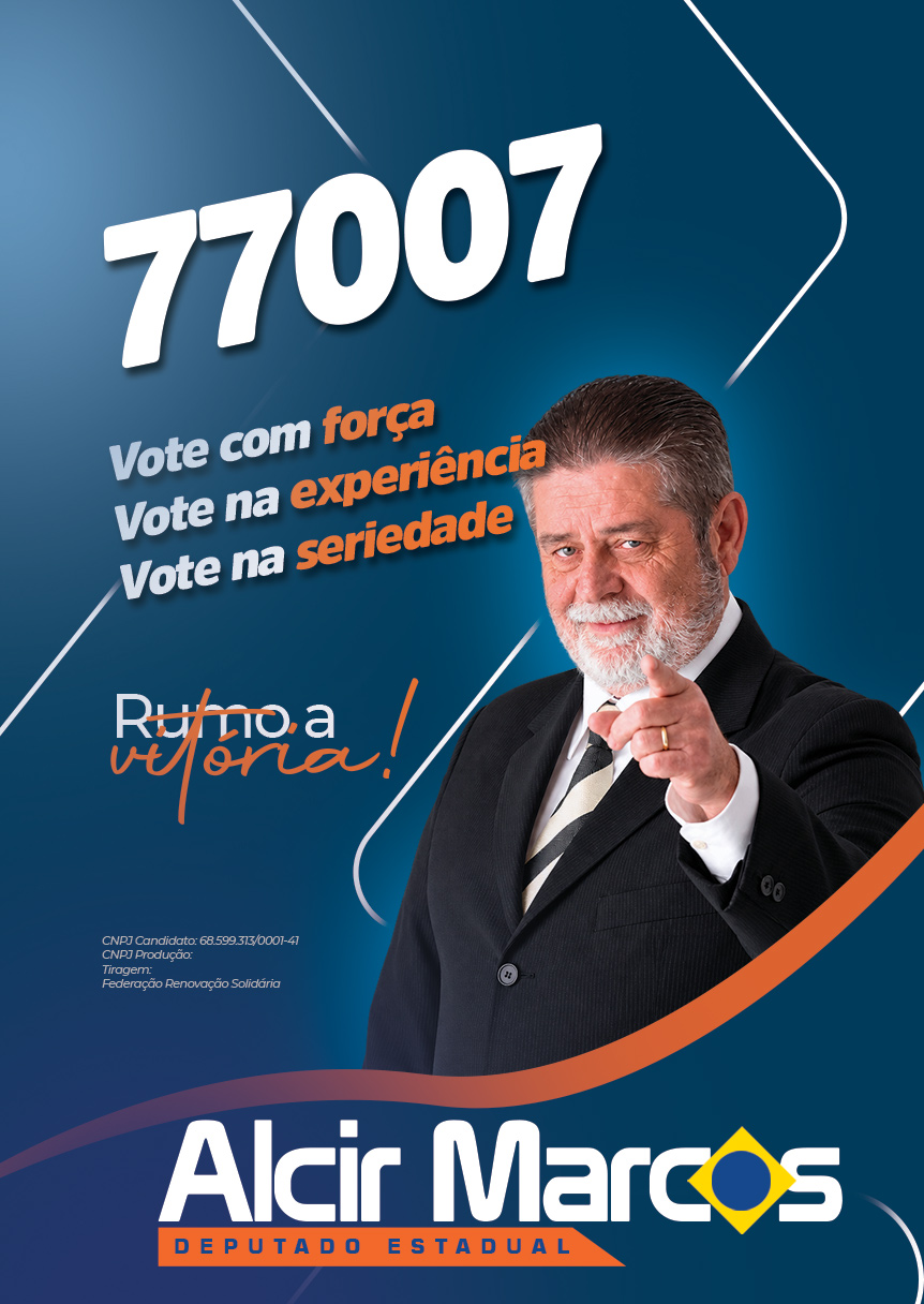 Santinho oficial de Alcir Marcos 77007